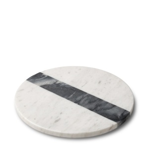 White & Gray Round Сервировочная доска L Hankar  фото, kupilegko.ru