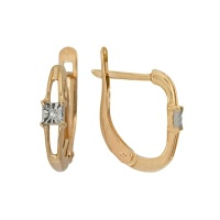 Золотые серьги, сережки золото, бриллиант, A1007111711-1  фото, kupilegko.ru