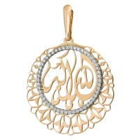 Золотая подвеска, золото, фианит, A1206235057  фото, kupilegko.ru