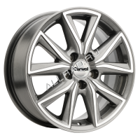 Литые колесные диски Carwel Тинаки 1706 (Camry) 7x17 5x114.3 ET45 D60.1 Серебристый тёмный с полированной лицевой частью (36684)  фото, kupilegko.ru