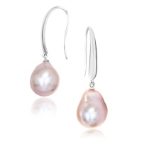 Серьги серебро, сережки серебро, жемчуг, NP3624  фото, kupilegko.ru