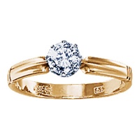 Золотое кольцо, золото, бриллиант, 10650RS  фото, kupilegko.ru