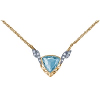 Золотое колье, золото, бриллиант, топаз, 15721RS  фото, kupilegko.ru