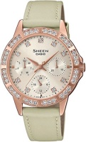 Японские наручные женские часы Casio SHE-3517PGL-9AUEF. Коллекция Sheen  фото, kupilegko.ru