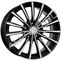 Литые колесные диски КиК (K&K) Акцент 5.5x14 4x100 ET46 D54.1 Чёрный глянцевый с полированной лицевой частью (r28263)  фото, kupilegko.ru