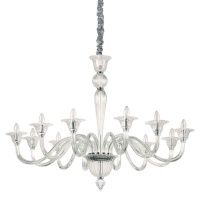Подвесная люстра Ideal Lux Brigitta SP12 Trasparente 199375  фото, kupilegko.ru