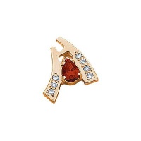 Золотая подвеска, золото, бриллиант, альмандин, 90836RS  фото, kupilegko.ru