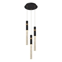 Подвесная светодиодная люстра Gerhort G61308/3BK+GD  фото, kupilegko.ru