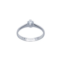 Золотое кольцо, белое золото, бриллиант, 71898RS  фото, kupilegko.ru