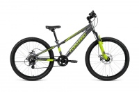 Велосипед RISE 24 2.0 disc (24" 7 ск. рост 11") 2020-2021, серый/зеленый, RBKW1J347009 Forward  фото, kupilegko.ru