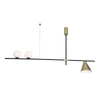 Подвесная люстра Gerhort G31121/3BK+GD GD+WT  фото, kupilegko.ru