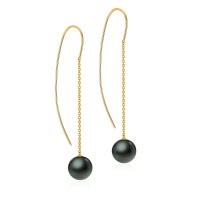 Золотые серьги, сережки золото, жемчуг, NP4554  фото, kupilegko.ru