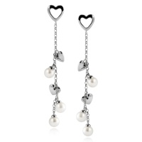 Серьги серебро, сережки серебро, жемчуг, NP3514  фото, kupilegko.ru