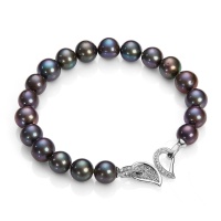 Браслет серебро, жемчуг, NP695  фото, kupilegko.ru