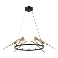 Подвесная светодиодная люстра Gerhort G61391/6BK+GD WT  фото, kupilegko.ru