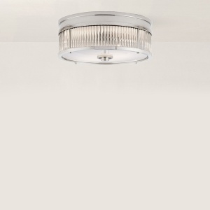 Allen Round Small Polished Nickel Потолочный накладной светильник Ralph Lauren Home  фото, kupilegko.ru