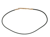 Золотое колье, золото, шнурок текстиль, жемчуг, каучук, изумруд, 0RL010434  фото, kupilegko.ru