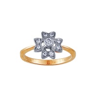 Золотое кольцо, золото, бриллиант, 10229RS  фото, kupilegko.ru