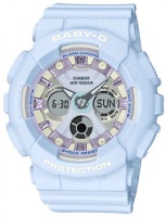 Японские наручные женские часы Casio BA-130WP-2A. Коллекция Baby-G  фото, kupilegko.ru