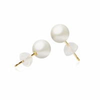 Золотые серьги, сережки золото, жемчуг, NP3953  фото, kupilegko.ru