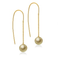 Золотые серьги, сережки золото, жемчуг, NP4601  фото, kupilegko.ru