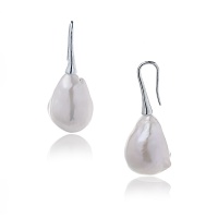 Серьги серебро, сережки серебро, жемчуг, NP1935  фото, kupilegko.ru