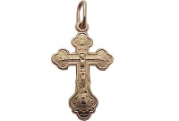 Золотой крестик, золото, 01R010426  фото, kupilegko.ru