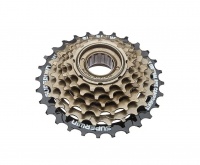 Звезда задняя, трещотка, KFW-660, 6 ск., 14-28T, SUPERWIN, черный/коричневый, УТ00019913 SuperWin  фото, kupilegko.ru