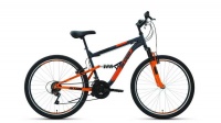 Велосипед ALTAIR MTB FS 26 1.0 (26" 18 ск. рост. 18") 2020-2021, темно-серый/оранжевый, RBKT1F16E010 Altair  фото, kupilegko.ru