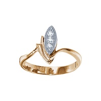 Золотое кольцо, золото, бриллиант, 17643RS  фото, kupilegko.ru