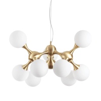 Подвесная люстра Ideal Lux Nodi SP9 Ottone Satinato 241036  фото, kupilegko.ru