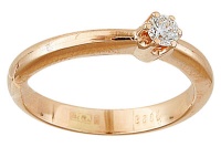 Золотое кольцо, золото, бриллиант, 71891RS  фото, kupilegko.ru