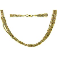 Золотое колье, золото, 01L731124  фото, kupilegko.ru