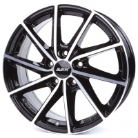 Литые колесные диски Alutec Singa 7x17 5x108 ET50 D63.4 Чёрный глянцевый с полированной лицевой частью (SIN70750F53-1)  фото, kupilegko.ru