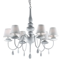 Подвесная люстра Ideal Lux Blanche SP6 Bianco 035581  фото, kupilegko.ru