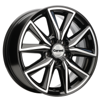 Литые колесные диски Carwel Тинаки 1706 (Camry) 7x17 5x114.3 ET45 D60.1 Чёрный глянцевый с полированной лицевой частью (36683)  фото, kupilegko.ru