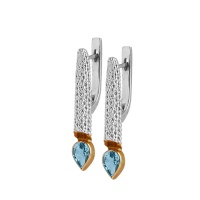 Серьги серебро, сережки серебро, топаз, 2118t  фото, kupilegko.ru