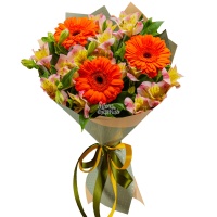 Букет Альстромерии и Герберы  фото, kupilegko.ru