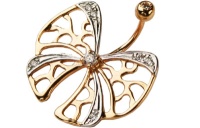 Пирсинг золото, фианит, 01I110029  фото, kupilegko.ru