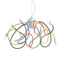 Подвесная люстра Ideal Lux Multiflex SP8 Color 141909  фото, kupilegko.ru