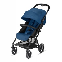 Детская коляска с дождевиком и бампером Eezy S+ 2 BLK Navy Blue  фото, kupilegko.ru