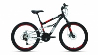 Велосипед ALTAIR MTB FS 24 disc (рост 15") 2019-2020, черный/красный, RBKT02N4P002 Altair  фото, kupilegko.ru