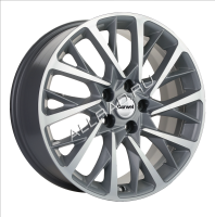 Литые колесные диски Carwel Оланга 1804 (Sonata/Optima/Soul) 7.5x18 5x114.3 ET50.5 D67.1 Серый с полированной лицевой частью (098780)  фото, kupilegko.ru