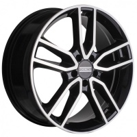 Литые колесные диски FONDMETAL Koros 7.5x17 5x112 ET36 D66.5 Глянцевый чёрный с обработкой (RF09270)  фото, kupilegko.ru