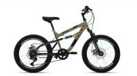 Велосипед ALTAIR MTB FS 20 disc (20" 6 ск. рост 14") 2020-2021, бежевый/черный, RBKT1F106002 Altair  фото, kupilegko.ru