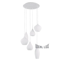 Подвесная люстра Ideal Lux Soft SP6 Bianco 087818  фото, kupilegko.ru