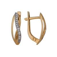 Золотые серьги, сережки золото, бриллиант, A1000212846  фото, kupilegko.ru