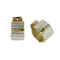 Серьги серебро, сережки серебро, хризолит, 2100h  фото, kupilegko.ru