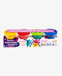 Набор для детской лепки Genio Kids Тесто-пластилин Светящееся в темноте 76294 GU  фото, kupilegko.ru