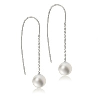 Серьги серебро, сережки серебро, жемчуг, NP4564  фото, kupilegko.ru